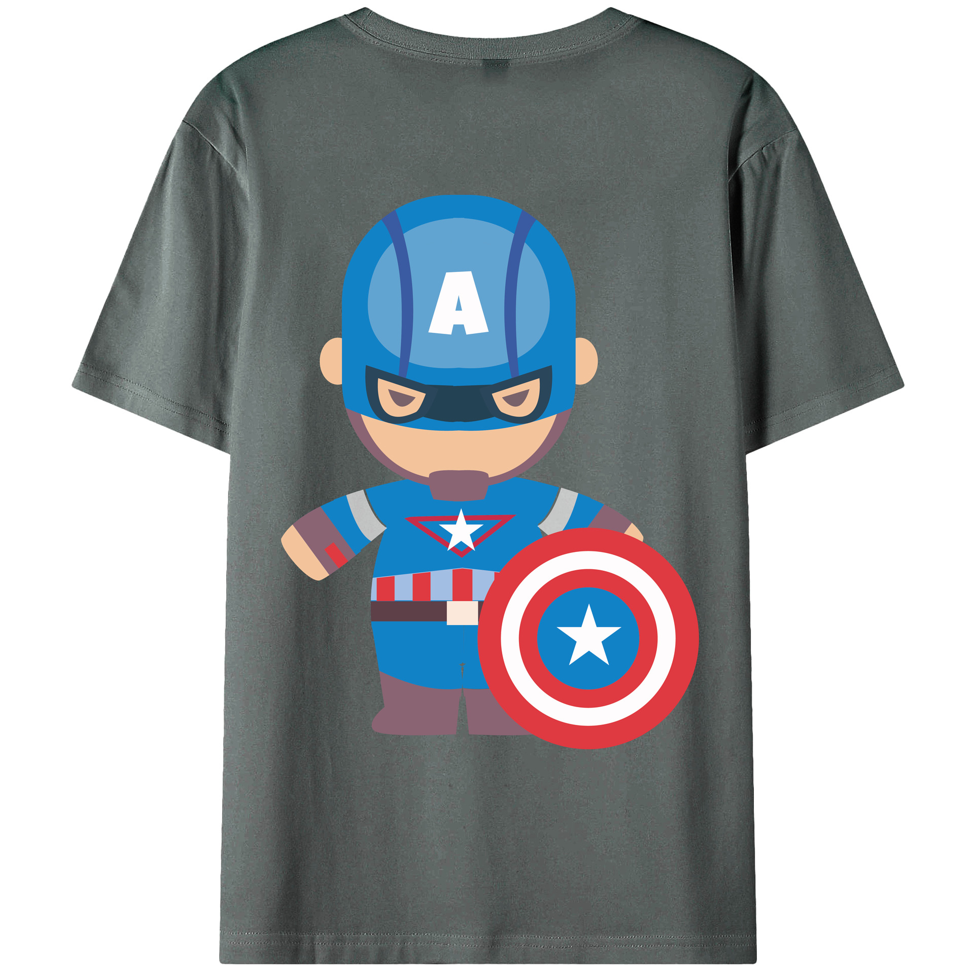 （画像用） アベンジャーズ The Avengers 綿100％ メンズ半袖Tシャツ（バックプリント） 通気性